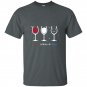 Red white blue funny wine glass t-shirt