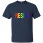 Resist rainbow flag nationa pride march t-shirt for women men