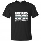 Retired mailman t-shirt like a regular postal worker happier