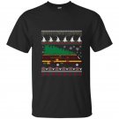 Rv camping ugly sweater t-shirt xmas tree rv graphic