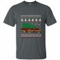 Rv camping ugly sweater t-shirt xmas tree rv graphic