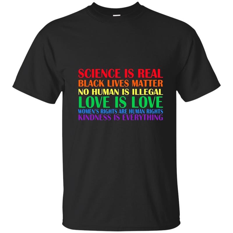 Science is real blm love is love t-shirt pride