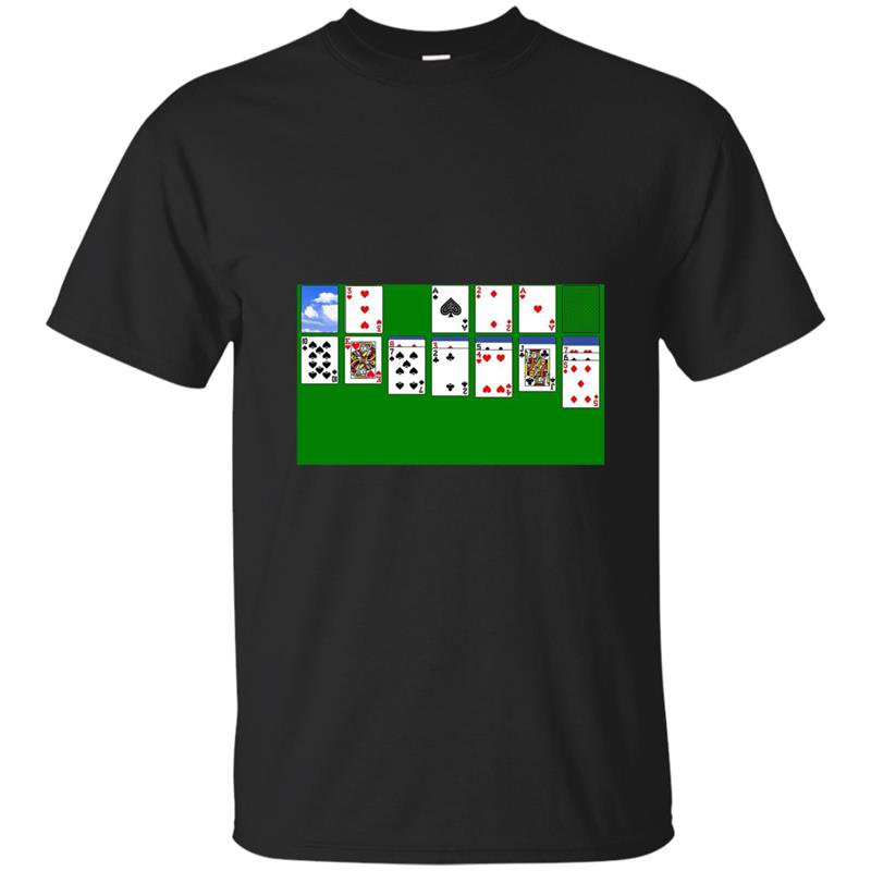 Solitaire t-shirt retro computer game playing cards