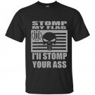 Stomp my flag your ass american punisher 3 biker nra mens t-shirt