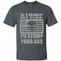 Stomp my flag your ass american punisher 3 biker nra mens t-shirt