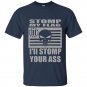 Stomp my flag your ass american punisher 3 biker nra mens t-shirt