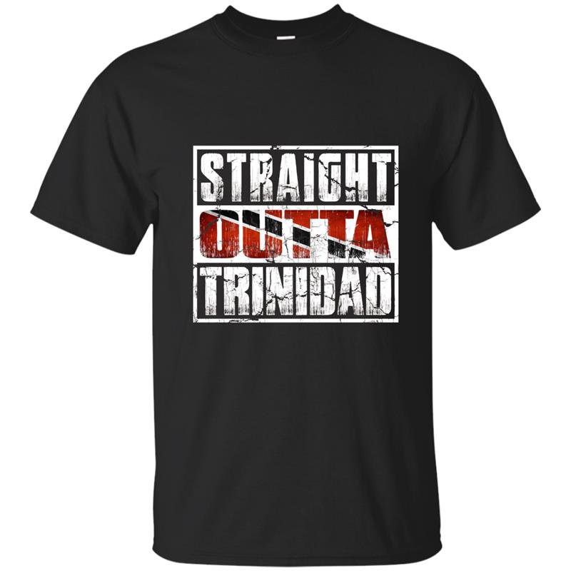 Straight outta trinidad t-shirt trinidad flag
