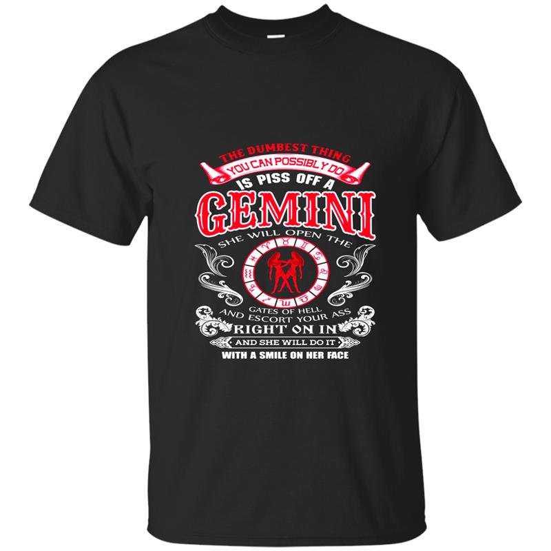 The dumbest thing is piss off a gemini t-shirt