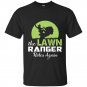 The lawn ranger rides again funny mowing t-shirt