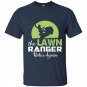 The lawn ranger rides again funny mowing t-shirt