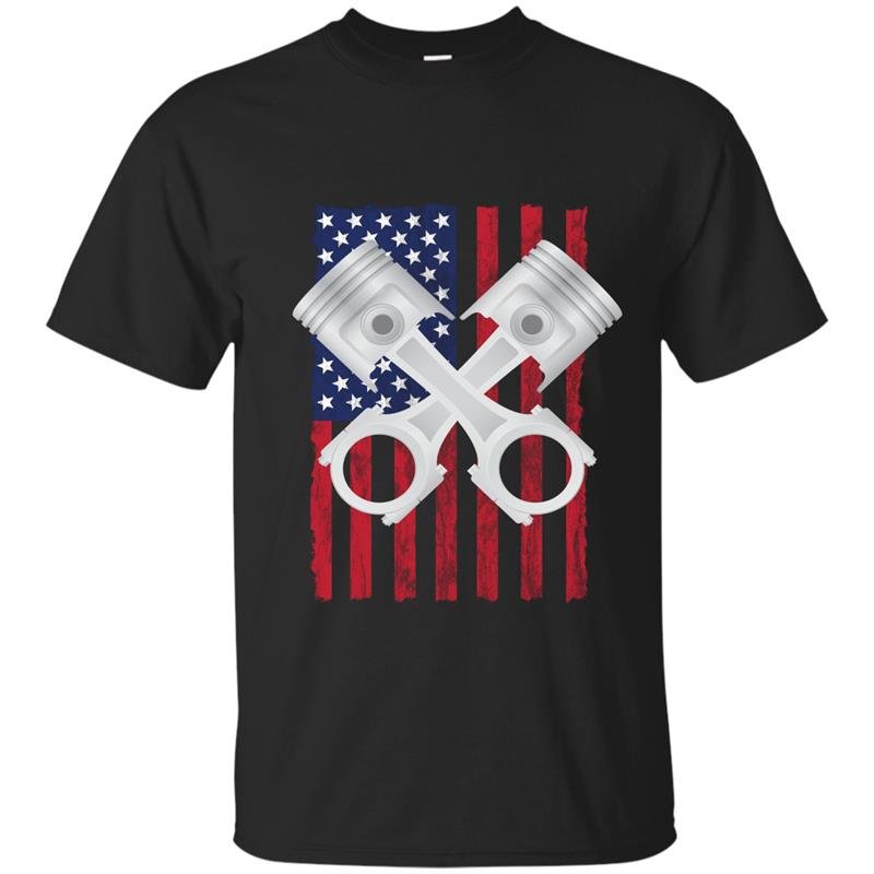 Usa distressed look drag racing t-shirt