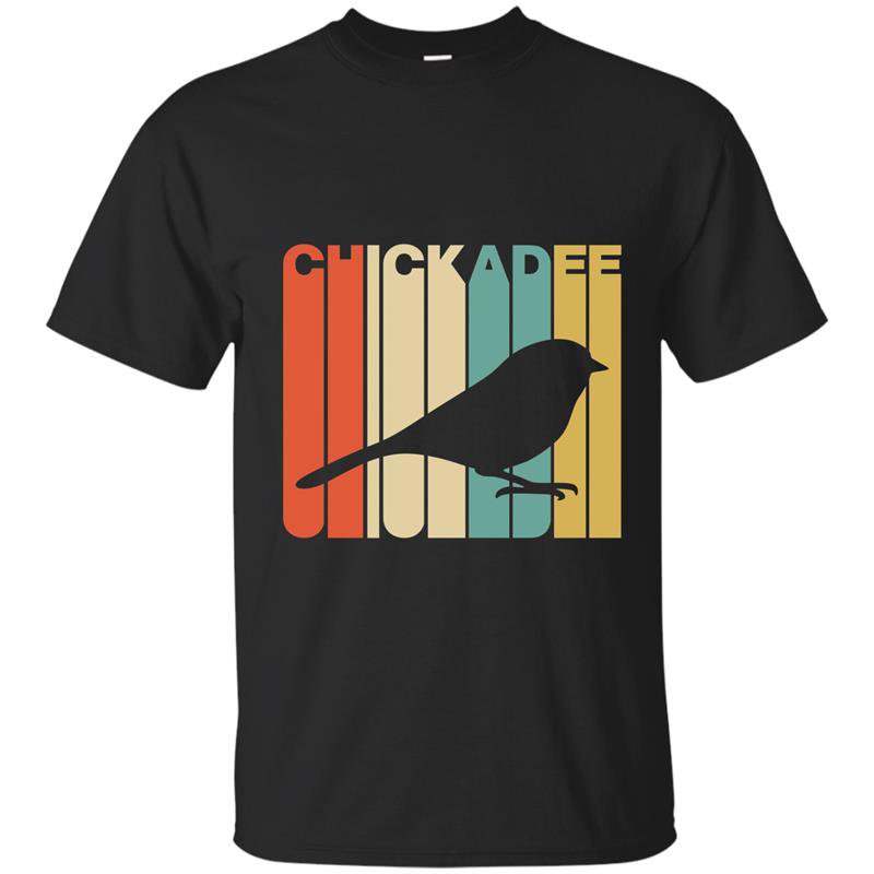 Vintage style chickadee silhouette t-shirt