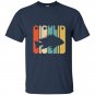 Vintage style cichlid silhouette t-shirt