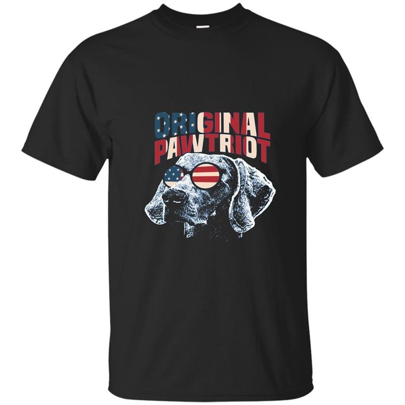 Weimaraner original pawtriot funny july 4th t-shirt