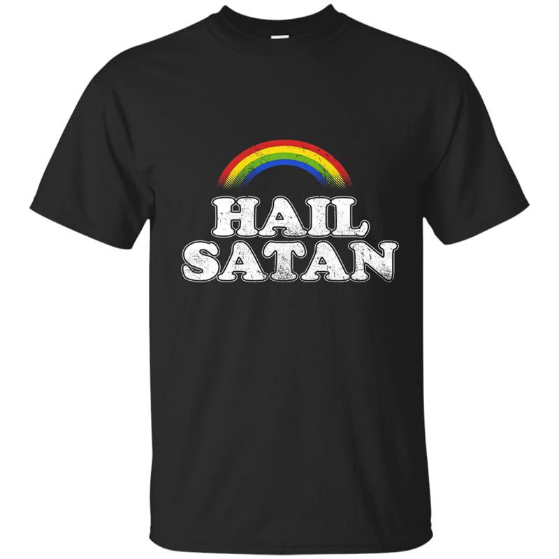 Womens satan ironic rainbow t-shirt