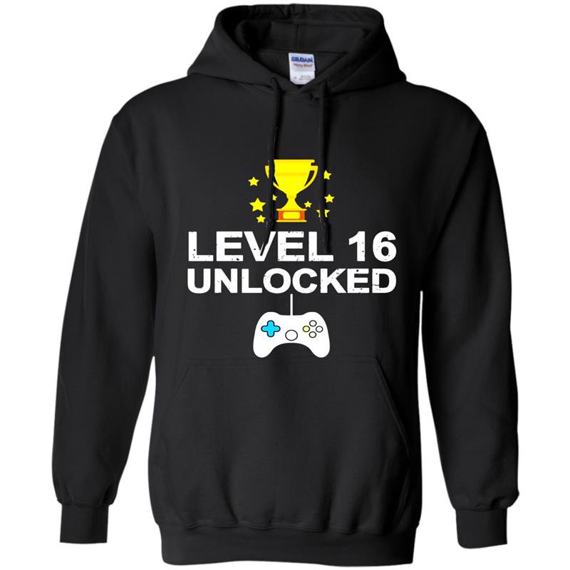 16th birthday level 16 unlocked funny gamer gift kid Hoodie