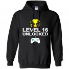 16th birthday level 16 unlocked funny gamer gift kid Hoodie