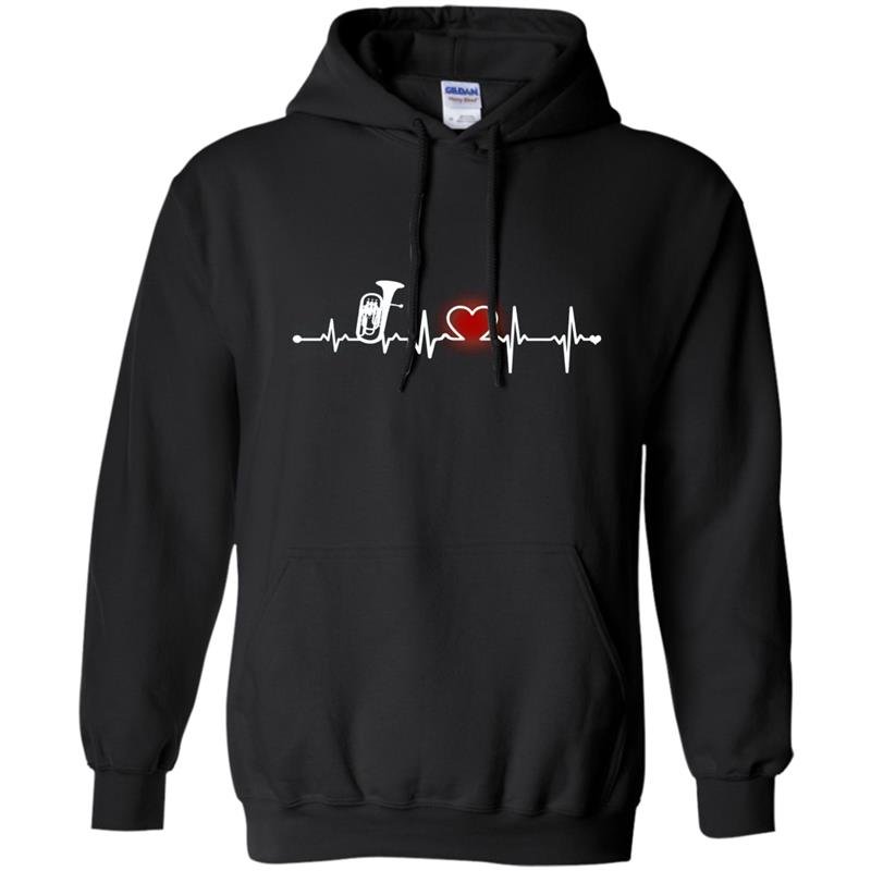 Baritone heartbeat music marching band tees Hoodie