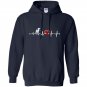 Baritone heartbeat music marching band tees Hoodie