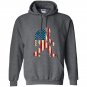 Bigfoot sasquatch american flag funny 4th of july Hoodie