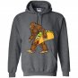 Bigfoot sasquatch carrying taco funny camping gifts Hoodie