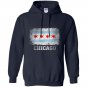 Chicago illinois flag vintage distressed Hoodie