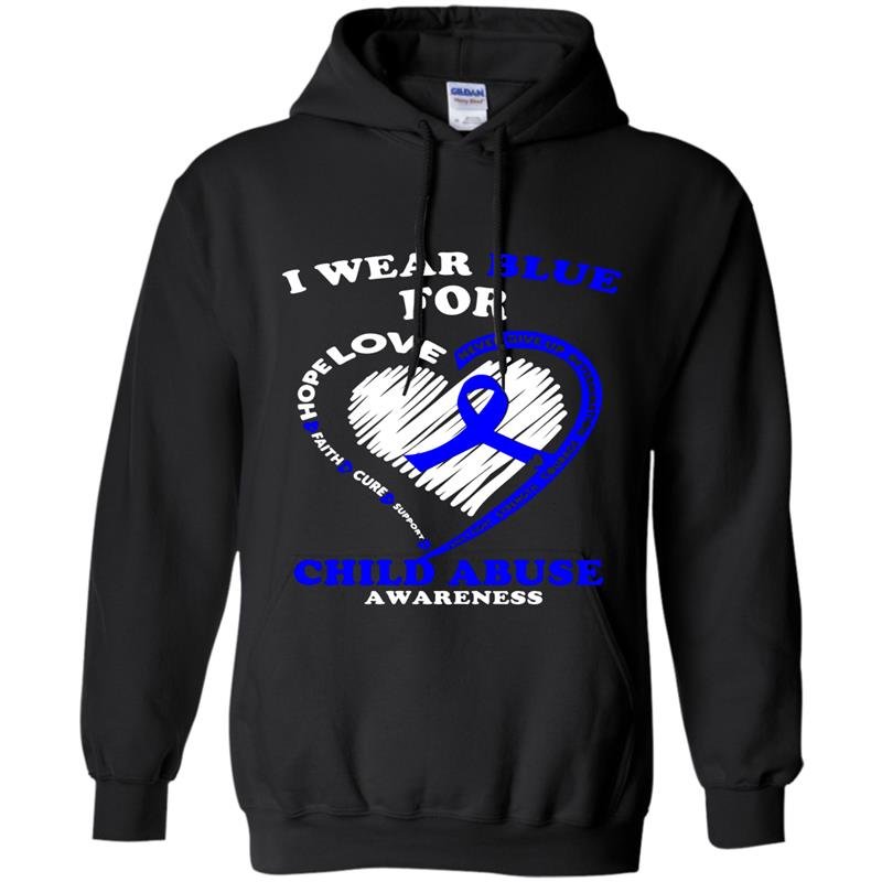 Child abuse i wear blue for child abuse awareness Hoodie