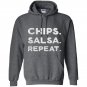 Chips salsa repeat funny foodie Hoodie