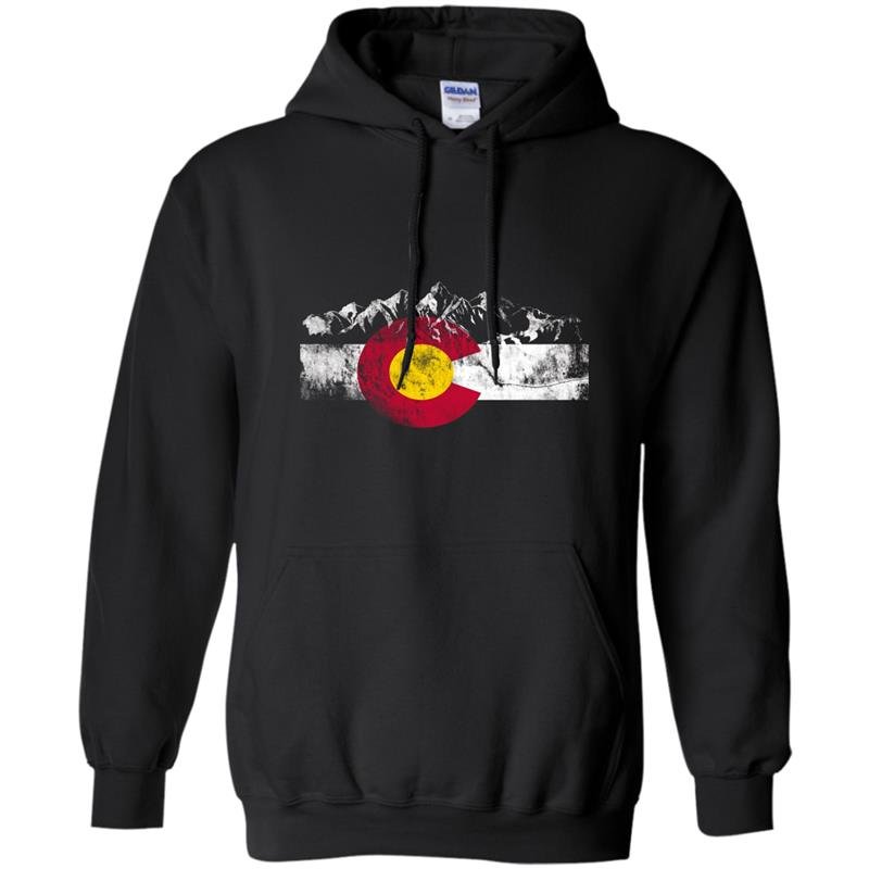 Colorado flag moutain vintage colorado day Hoodie