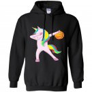Dabbing unicorn basketball trendy Hoodie