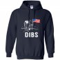 Dibs proud american usa moon Hoodie