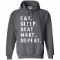 Eat sleep beat repeat make beat maker music producer Hoodie