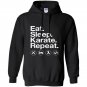 Eat sleep karate repeat funny karate Hoodie