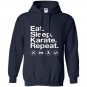 Eat sleep karate repeat funny karate Hoodie