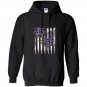 Esophageal cancer awareness us flag cancer ribbon Hoodie
