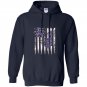 Esophageal cancer awareness us flag cancer ribbon Hoodie