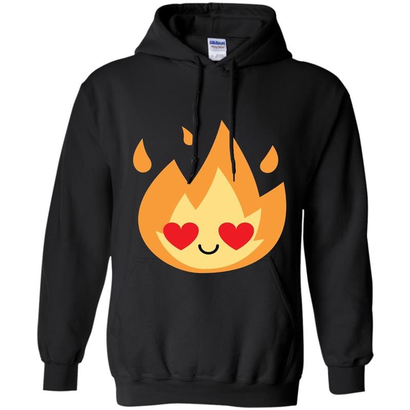 Fire flame emoji heart eye tee Hoodie