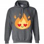 Fire flame emoji heart eye tee Hoodie