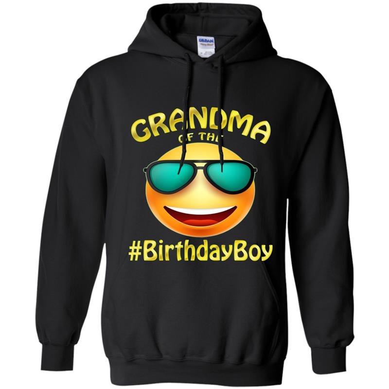 Grandma of the birthday boy emoji gift for party Hoodie