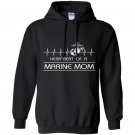 Heartbeat of a marine mom Hoodie