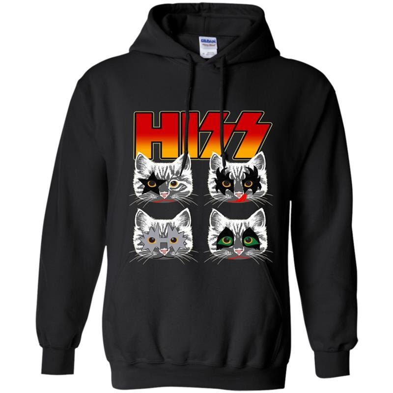 Hiss kiss cats kittens rock funny Hoodie