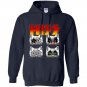 Hiss kiss cats kittens rock funny Hoodie