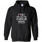 I love my awesome czech wife flag heart tee for husband Hoodie