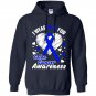 I wear blue for colon cancer awareness Hoodie