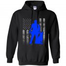 Male k 9 officer blue line flag for k9 handlers Hoodie