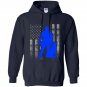 Male k 9 officer blue line flag for k9 handlers Hoodie