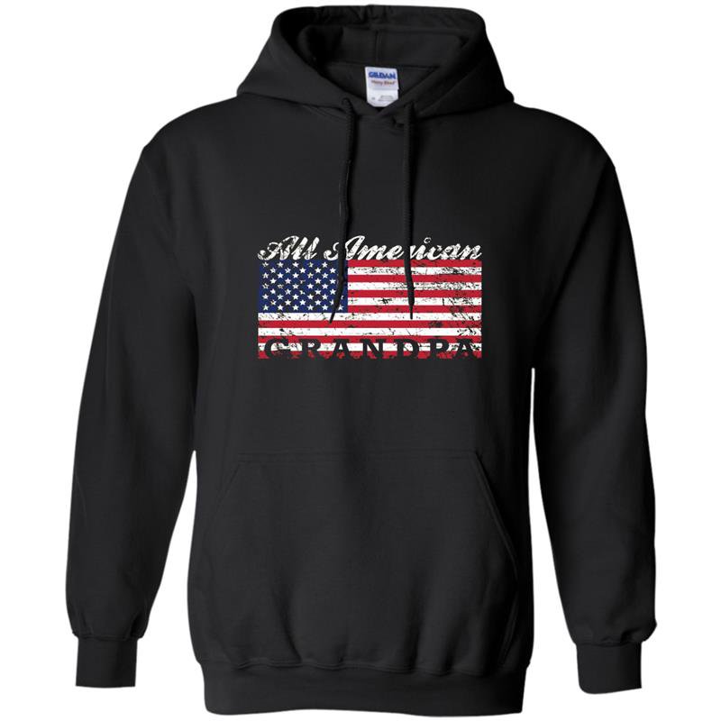 Mens all american grandpa american flag 4th of july gift Hoodie