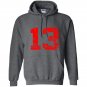 Mens calidesign red bandana 13 retro bred black red Hoodie