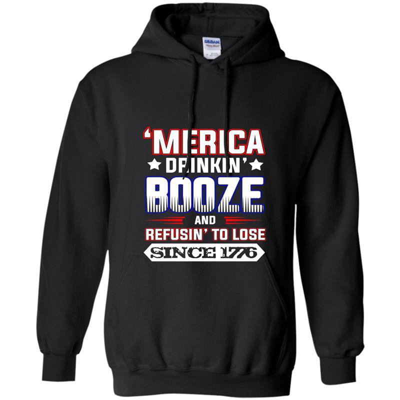 Merica 4th of july drinking party funny patriotic Hoodie