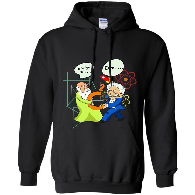 Pythagoras fights einstein c2 funny science tee gift Hoodie